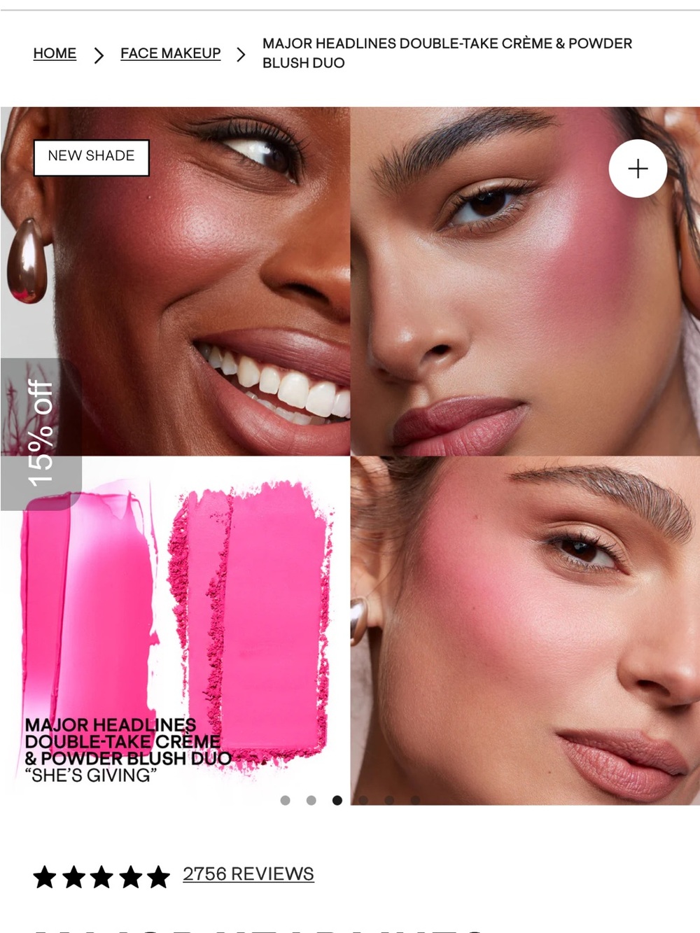 Major Headlines Double-Take Crème & Powder Blush Duo - She’s Giving - Picture 3 of 6